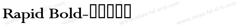 Rapid Bold字体转换